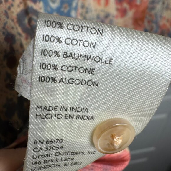 PILCRO Anthropologie The Sidney Batwing Womens size medium Blouse pretty print - Picture 8 of 9